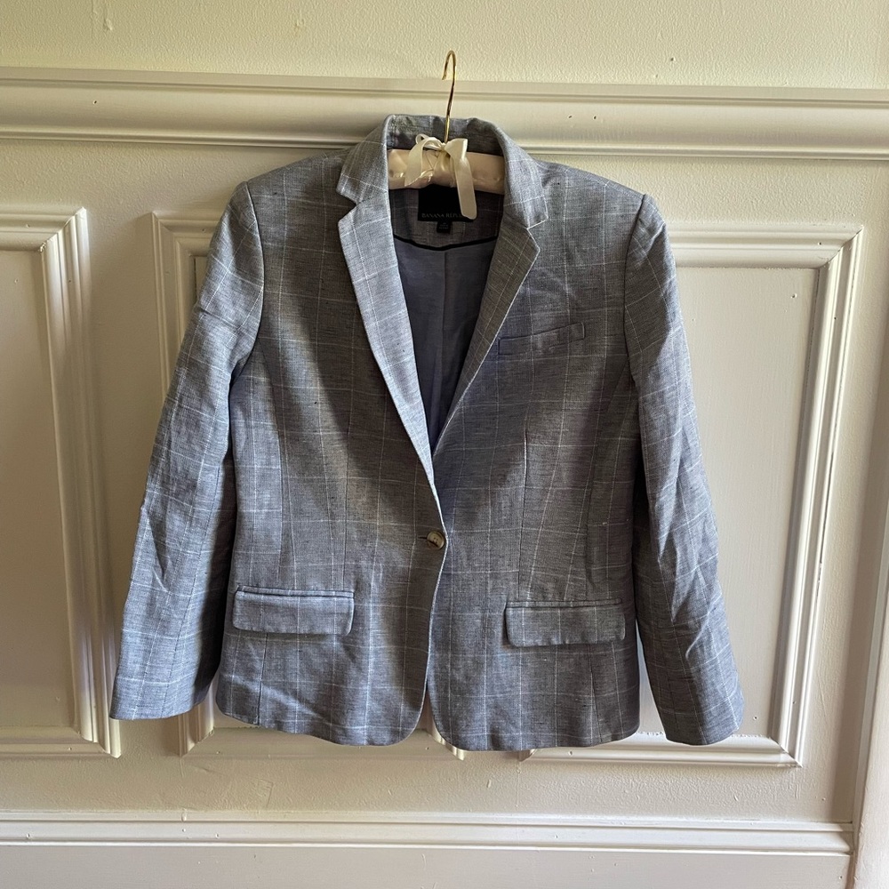 Banana Republic Linen Blend Blazer Size 6